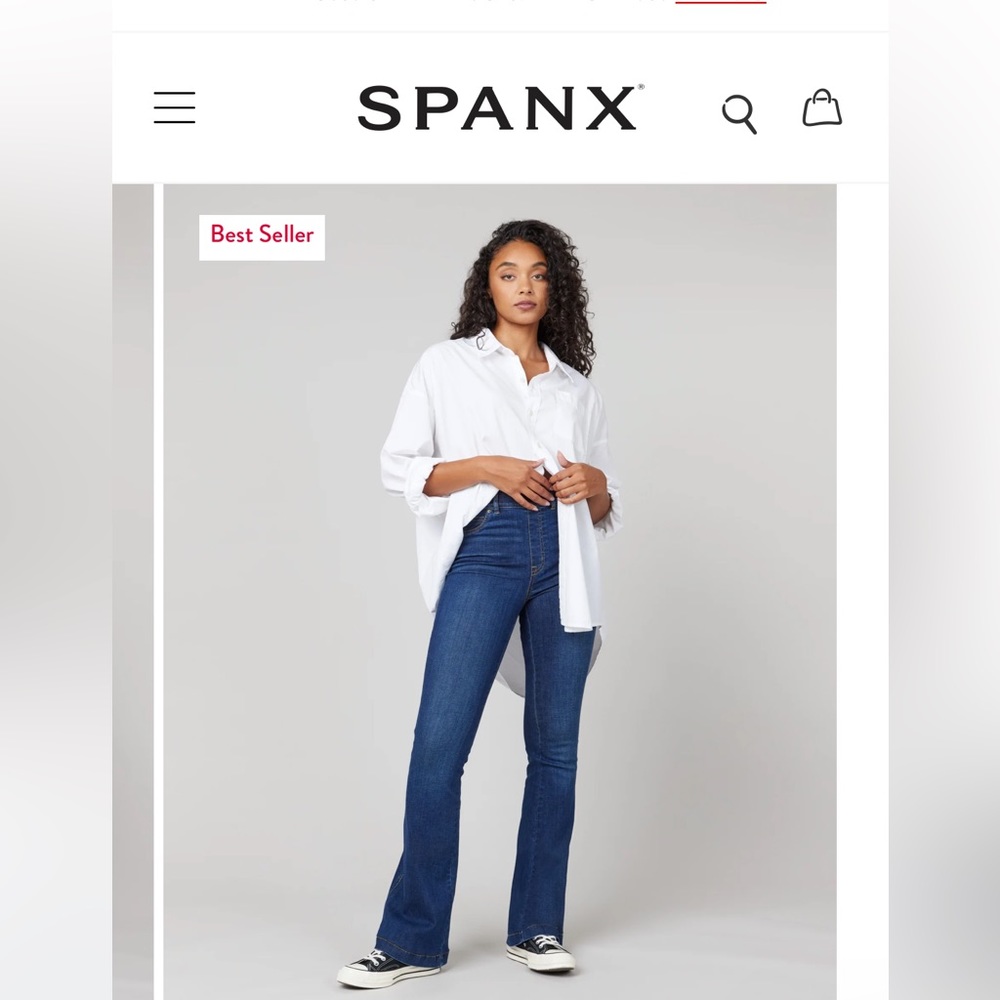 Spanx Flare Jean in Midnight, size 1x